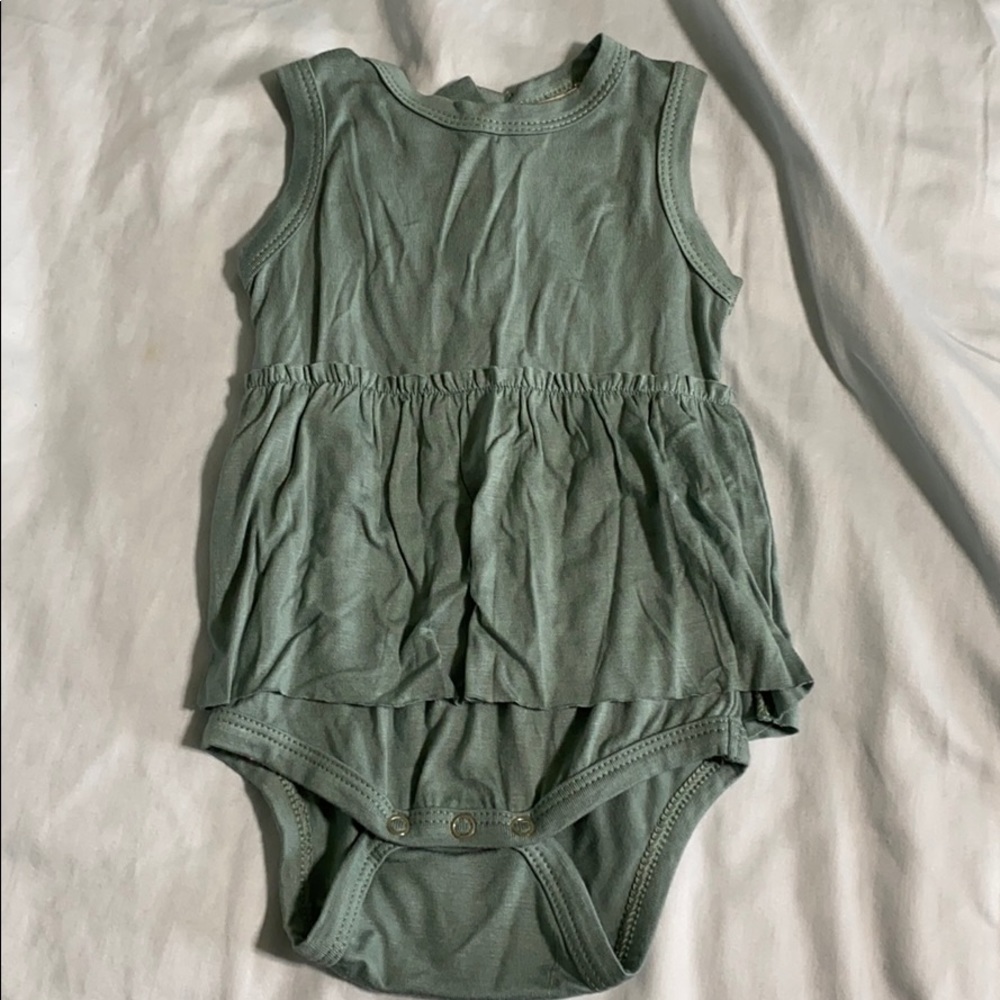 Sleeveless skirted bodysuit